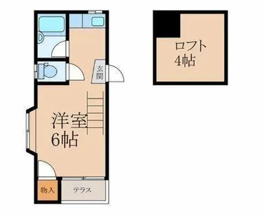 プライマリー城野【2階】の間取り