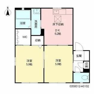 シャーメゾン吉田 A棟【1階】の間取り