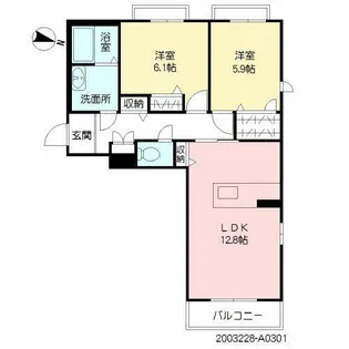 ヴェレ西神原【3階】の間取り