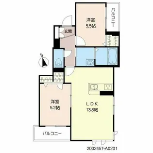 グレースランド日吉【2階】の間取り