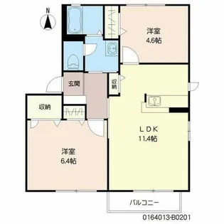 シャルマンメゾン大川 B棟【2階】の間取り