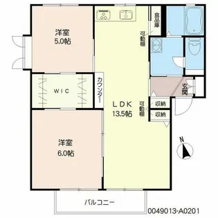 ビューハイツ小森野 A棟【2階】の間取り
