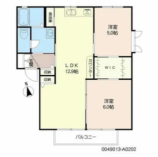 ビューハイツ小森野 A棟【2階】の間取り