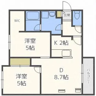 メゾン・ド・グランピエール栄通【1階】の間取り