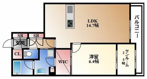 プラセシオン名古屋伏見【9階】の間取り