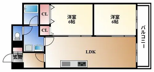 上前津中央マンション【2階】の間取り