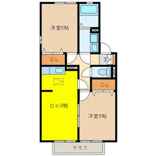 フォンテーヌ【1階】の間取り