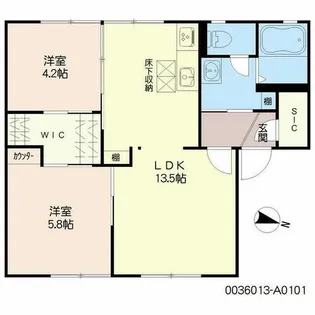 ディアスK【1階】の間取り