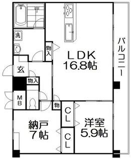 ベロフィオーレ宮之阪【6階】の間取り