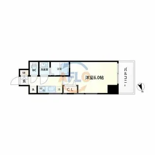 プレサンス四天王寺前夕陽ヶ丘ヴィリード【12階】の間取り