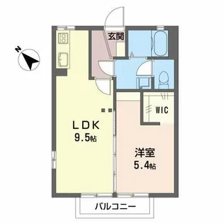 ノイエス前田南【103号室】の間取り