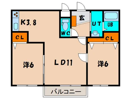 ミキパレス【402号室】の間取り