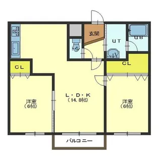 ミキパレス【402号室】の間取り