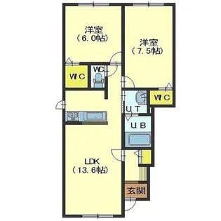 ゆめーるまとばⅠ【103号室】の間取り