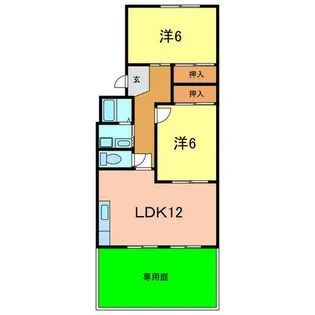 グリーンハイツ今川【102号室】の間取り