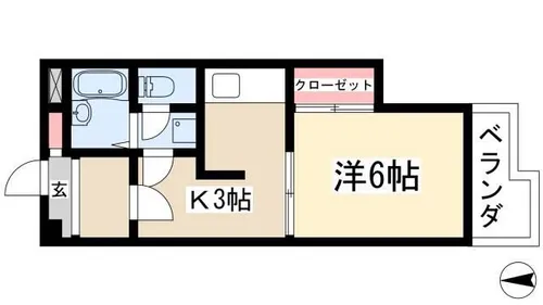 サンシャインビル(北)【4階】の間取り