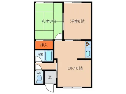 コーポ道【6号室】の間取り