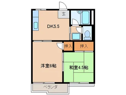 フォーヴル京Ⅱ【1階】の間取り