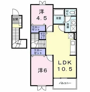 ピクシーハウス【2階】の間取り