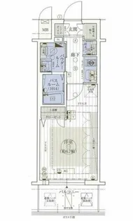 エステムコート梅田・天神橋Ⅲアヴァンテ【8階】の間取り