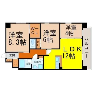 アブソルート松原【1階】の間取り