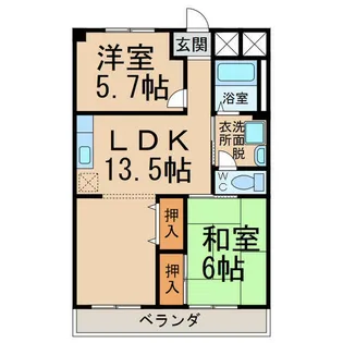 太平コーポラスⅠ【1階】の間取り