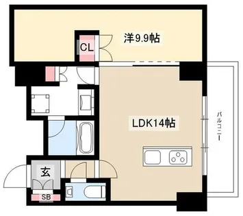 ラアケア覚王山【403号室】の間取り