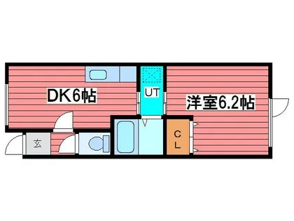 西岡コスモス【17号室】の間取り