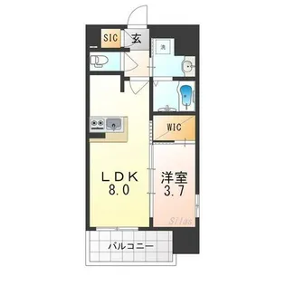 Luxe住吉公園【10階】の間取り