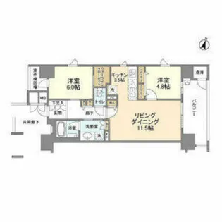 サンメゾン大濠公園北【702号室】の間取り