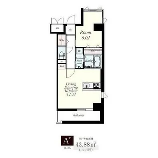 1LDKの間取り画像