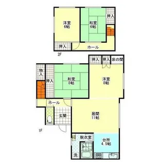 北海道網走市南六条西4丁目【一戸建】の間取り