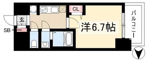 プレサンス太閤通駅前デュプル【8階】の間取り