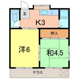 ハイライフⅠ【1-1号室】の間取り