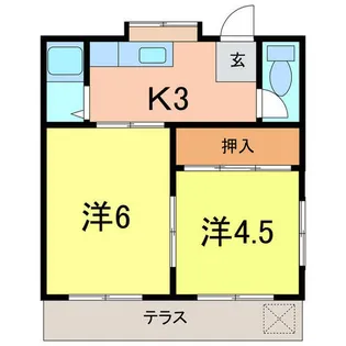 ハイライフⅠ【1-1号室】の間取り