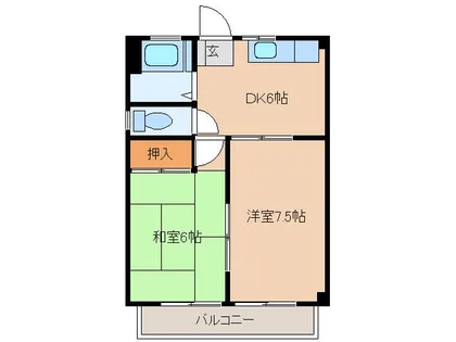 ハイツ川東【2階】の間取り