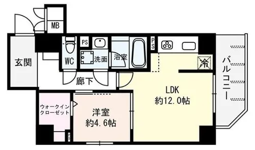 クラシスト播磨町【4階】の間取り