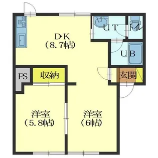 ウィンディア万勝Ⅲ【1階】の間取り