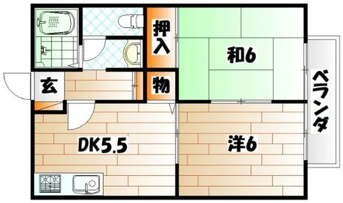 ウィンディア赤坂B【1階】の間取り
