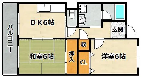 ミモザの館【202号室】の間取り