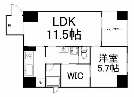 ルクレ堺筋本町レジデンス【6階】の間取り