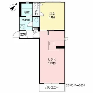 ヴィラ・パルコ A棟【A0201号室】の間取り