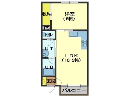 チェリーパーク五稜郭【202号室】の間取り