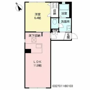 ヴァーチャスの杜 B棟【B0103号室】の間取り