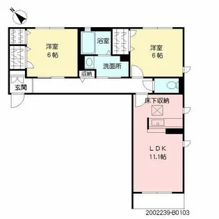 ヴィラウィステリア門司 B棟【B0103号室】の間取り