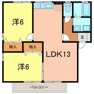 サンビレッジ【2階】の間取り