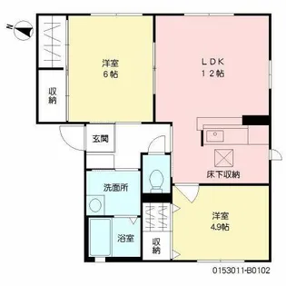 グラン・シャーメゾン B棟【B0102号室】の間取り