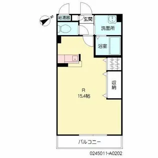 ラ・ポール中井【A0202号室】の間取り