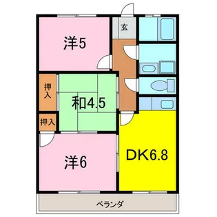 オレンジハイツ【205号室】の間取り