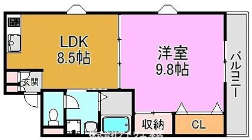 パークサイド高井田【3階】の間取り